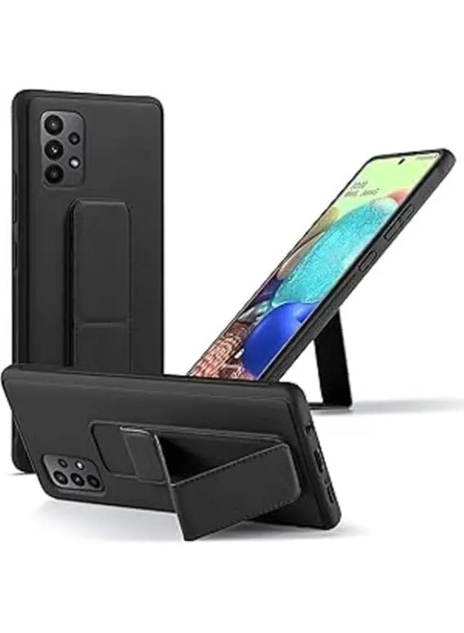 Magnetc Grip Cover For  Samsung Galaxy A33 , Kickstand Slim Shockproof Grip Case, Silcione Protective Cover For Samsung Galaxy A33 - Black